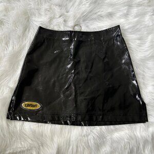 Unif PVC Logo Mini Skirt